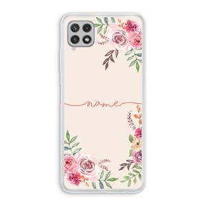 CaseCompany Rozen: Samsung Galaxy A22 4G Transparant Hoesje