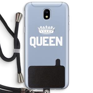 CaseCompany Queen zwart: Samsung Galaxy J5 (2017) Transparant Hoesje met koord