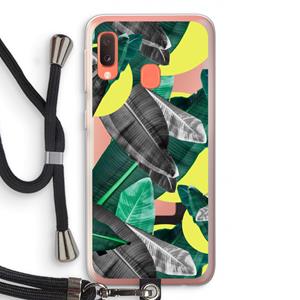 CaseCompany Fantasie jungle: Samsung Galaxy A20e Transparant Hoesje met koord