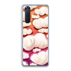 CaseCompany Katoen Wolken: Sony Xperia 5 II Transparant Hoesje