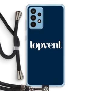 CaseCompany Topvent Navy: Samsung Galaxy A52 Transparant Hoesje met koord