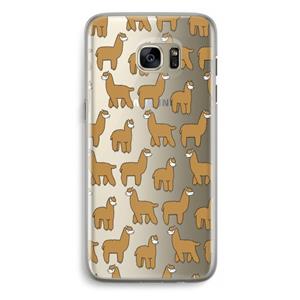 CaseCompany Alpacas: Samsung Galaxy S7 Edge Transparant Hoesje