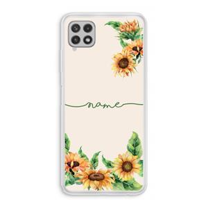 CaseCompany Zonnebloemen: Samsung Galaxy A22 4G Transparant Hoesje