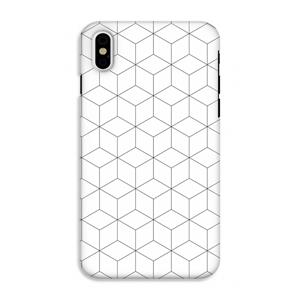 CaseCompany Zwart-witte kubussen: iPhone X Tough Case
