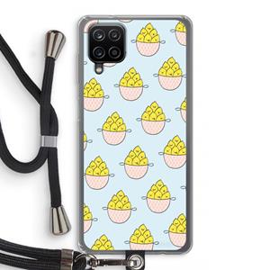 CaseCompany Citroenen: Samsung Galaxy A12 Transparant Hoesje met koord
