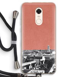 CaseCompany Marrakech Skyline : Xiaomi Redmi 5 Transparant Hoesje met koord