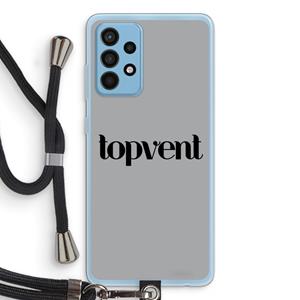 CaseCompany Topvent Grijs Zwart: Samsung Galaxy A52 Transparant Hoesje met koord