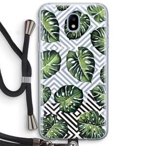 CaseCompany Geometrische jungle: Samsung Galaxy J5 (2017) Transparant Hoesje met koord