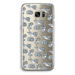 CaseCompany Poezen: Samsung Galaxy S7 Edge Transparant Hoesje