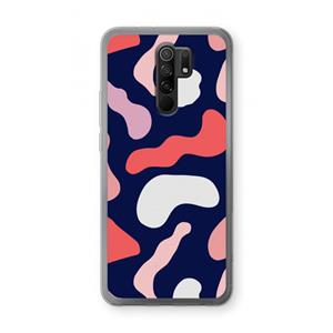 CaseCompany Memphis Shapes Pink: Xiaomi Redmi 9 Transparant Hoesje