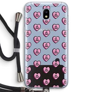 CaseCompany GIRL POWER: Samsung Galaxy J5 (2017) Transparant Hoesje met koord