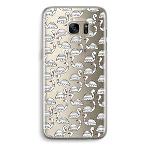 CaseCompany Zwanen: Samsung Galaxy S7 Edge Transparant Hoesje