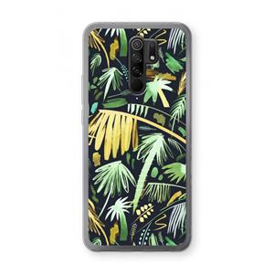 CaseCompany Tropical Palms Dark: Xiaomi Redmi 9 Transparant Hoesje