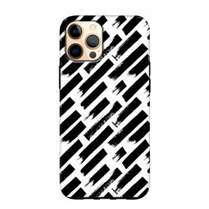 CaseCompany Zwarte vegen: iPhone 12 Pro Max Tough Case