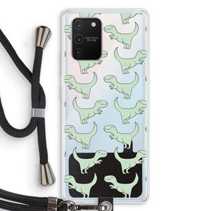 CaseCompany Dinos: Samsung Galaxy S10 Lite Transparant Hoesje met koord