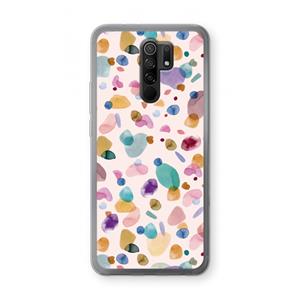 CaseCompany Terrazzo Memphis Pink: Xiaomi Redmi 9 Transparant Hoesje