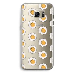 CaseCompany Bacon to my eggs #1: Samsung Galaxy S7 Edge Transparant Hoesje