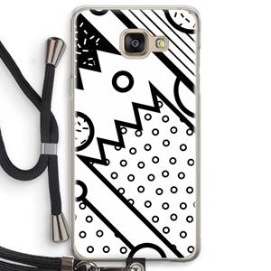 CaseCompany Pop Art #4: Samsung Galaxy A5 (2016) Transparant Hoesje met koord