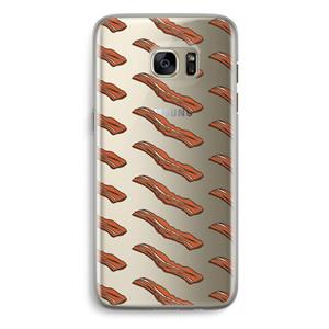 CaseCompany Bacon to my eggs #2: Samsung Galaxy S7 Edge Transparant Hoesje
