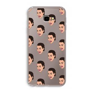 CaseCompany Ugly Cry Call: Samsung Galaxy J4 Plus Transparant Hoesje