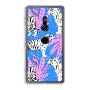 CaseCompany Tijger: Sony Xperia XZ2 Transparant Hoesje