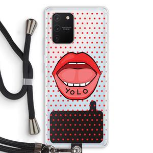 CaseCompany Yolo Denise: Samsung Galaxy S10 Lite Transparant Hoesje met koord