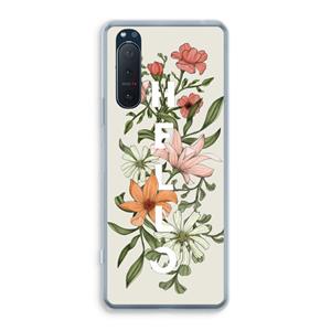 CaseCompany Hello bloemen: Sony Xperia 5 II Transparant Hoesje