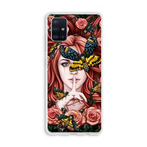CaseCompany Lady Moth: Galaxy A51 4G Transparant Hoesje