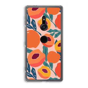CaseCompany Perzik: Sony Xperia XZ2 Transparant Hoesje