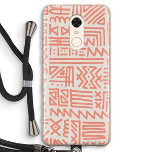 CaseCompany Marrakech Pink: Xiaomi Redmi 5 Transparant Hoesje met koord