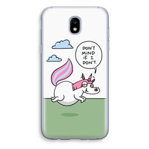 CaseCompany Unicorn: Samsung Galaxy J5 (2017) Transparant Hoesje