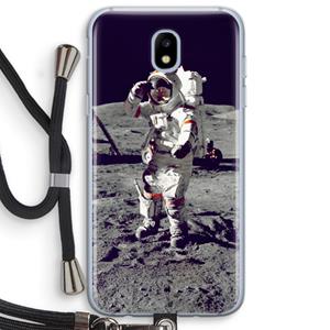 CaseCompany Spaceman: Samsung Galaxy J5 (2017) Transparant Hoesje met koord