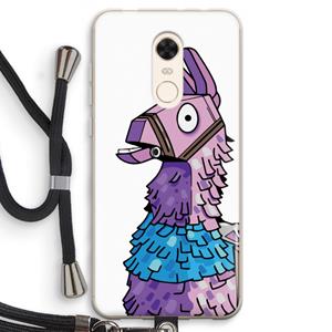 CaseCompany Lama: Xiaomi Redmi 5 Transparant Hoesje met koord