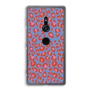 CaseCompany Leopard blue: Sony Xperia XZ2 Transparant Hoesje