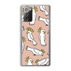 CaseCompany Papegaai: Samsung Galaxy Note 20 / Note 20 5G Transparant Hoesje