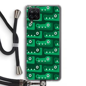 CaseCompany Crocs: Samsung Galaxy A12 Transparant Hoesje met koord