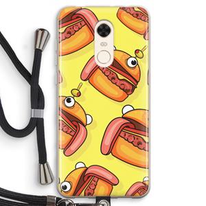 CaseCompany Hamburger: Xiaomi Redmi 5 Transparant Hoesje met koord