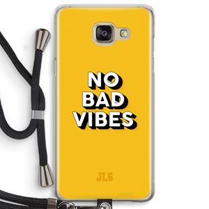 CaseCompany No Bad Vibes: Samsung Galaxy A5 (2016) Transparant Hoesje met koord