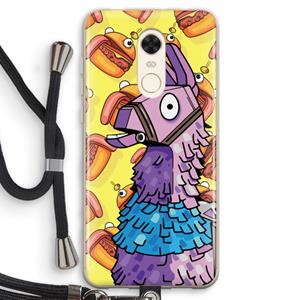 CaseCompany Loot Burger: Xiaomi Redmi 5 Transparant Hoesje met koord