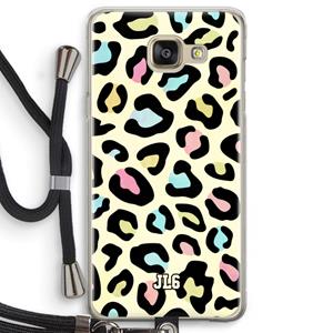 CaseCompany Leopard pattern: Samsung Galaxy A5 (2016) Transparant Hoesje met koord