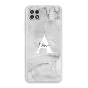 CaseCompany Ivory Marble: Samsung Galaxy A22 4G Transparant Hoesje