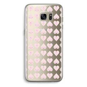 CaseCompany Ass 'n Titties: Samsung Galaxy S7 Edge Transparant Hoesje