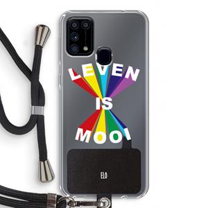 CaseCompany Het Leven Is Mooi: Samsung Galaxy M31 Transparant Hoesje met koord