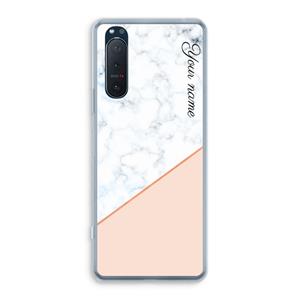 CaseCompany Marmer in stijl: Sony Xperia 5 II Transparant Hoesje