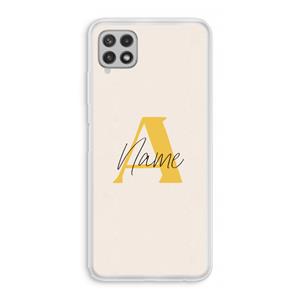 CaseCompany Amber Script: Samsung Galaxy A22 4G Transparant Hoesje