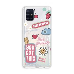 CaseCompany Positivity: Galaxy A51 4G Transparant Hoesje