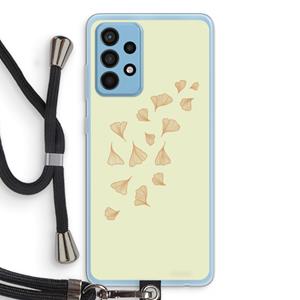 CaseCompany Falling Leaves: Samsung Galaxy A52 Transparant Hoesje met koord