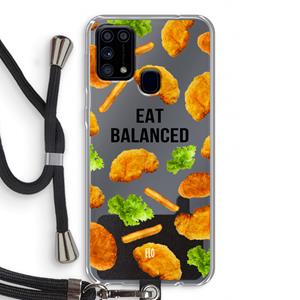 CaseCompany Eat Balanced: Samsung Galaxy M31 Transparant Hoesje met koord