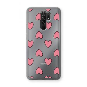 CaseCompany Ondersteboven verliefd: Xiaomi Redmi 9 Transparant Hoesje