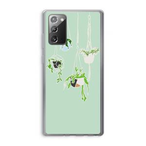 CaseCompany Hang In There: Samsung Galaxy Note 20 / Note 20 5G Transparant Hoesje
